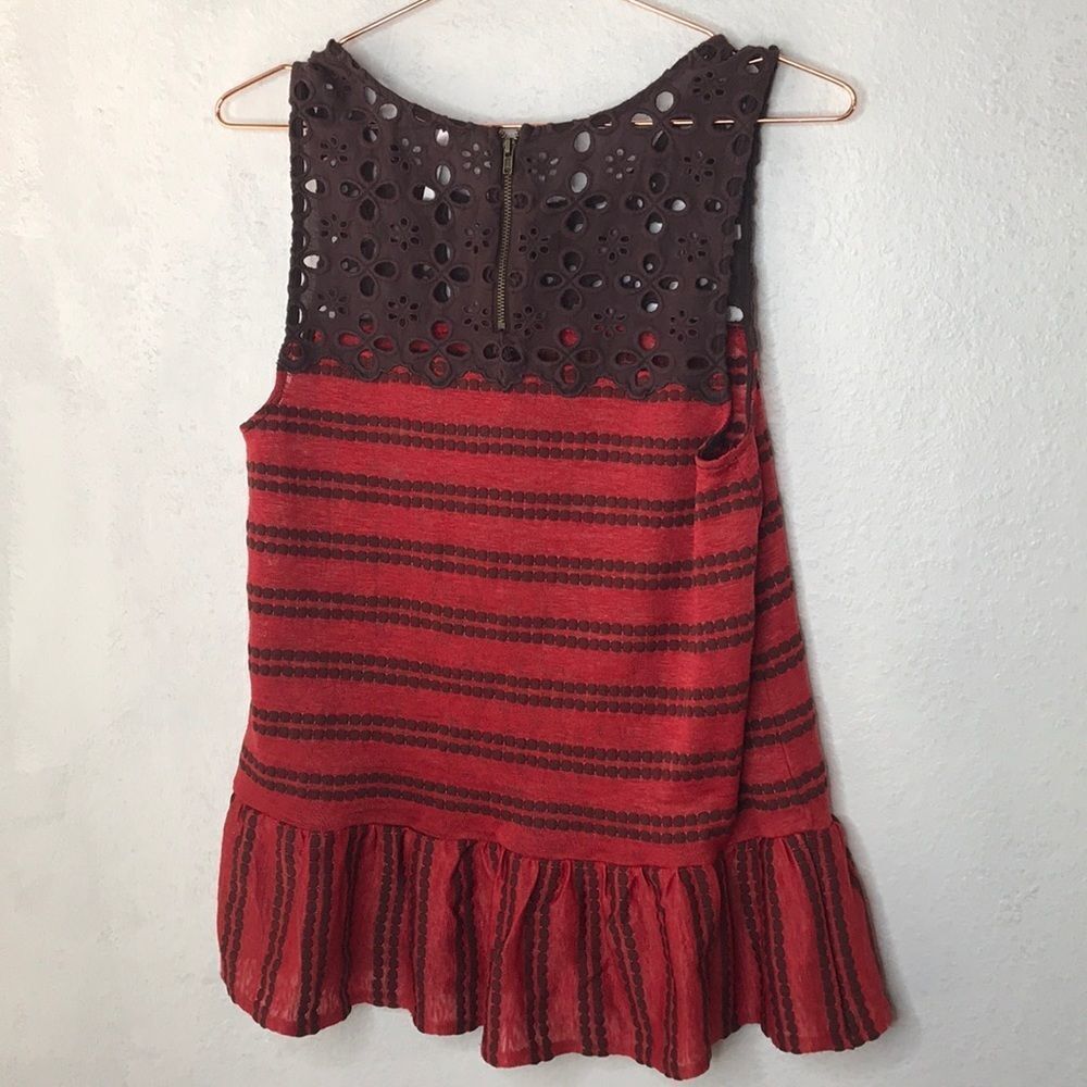 Free people boho peplum‎ crocheted blouse - Picture 4 of 6